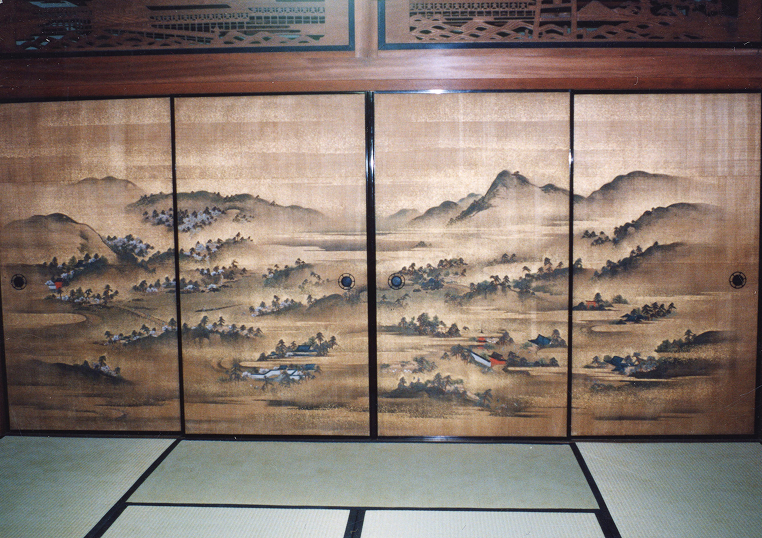 織物襖紙 笹模様