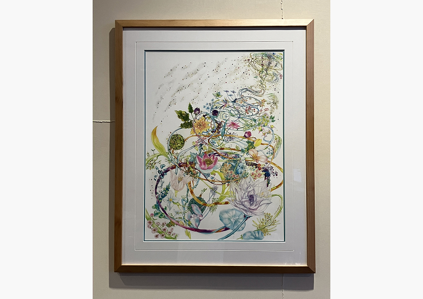 木地デッサン縁 紙マットの画像