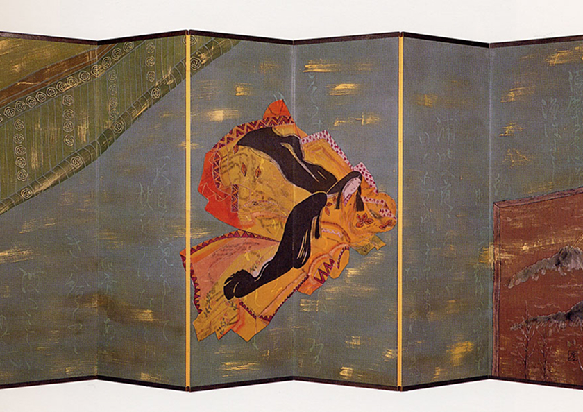 六曲屏風・染色作品の画像