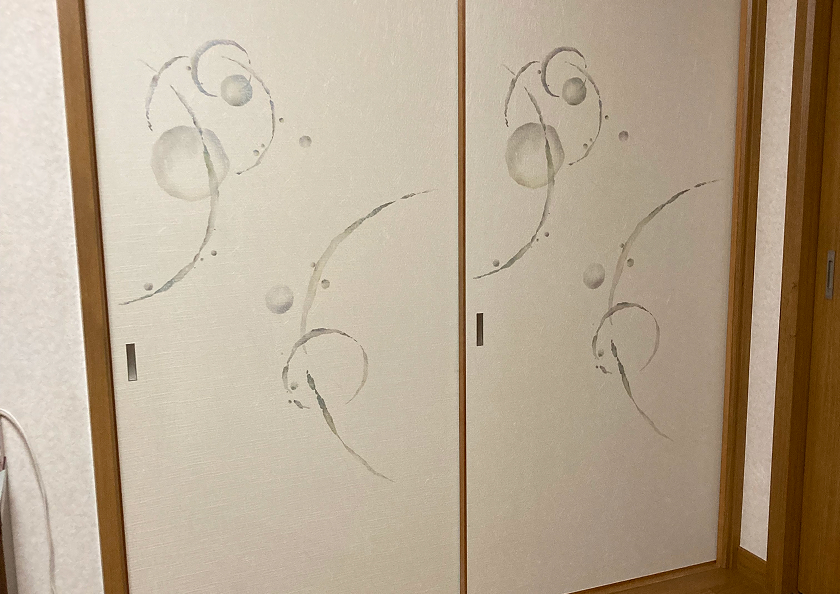 変わり織りと雲龍紙の画像