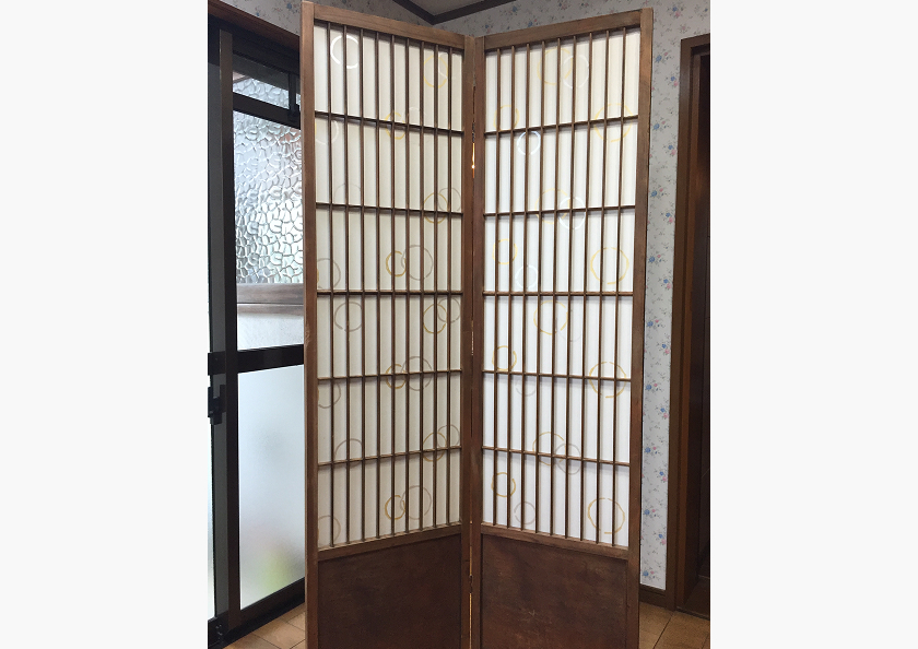 古障子再生屏風の画像