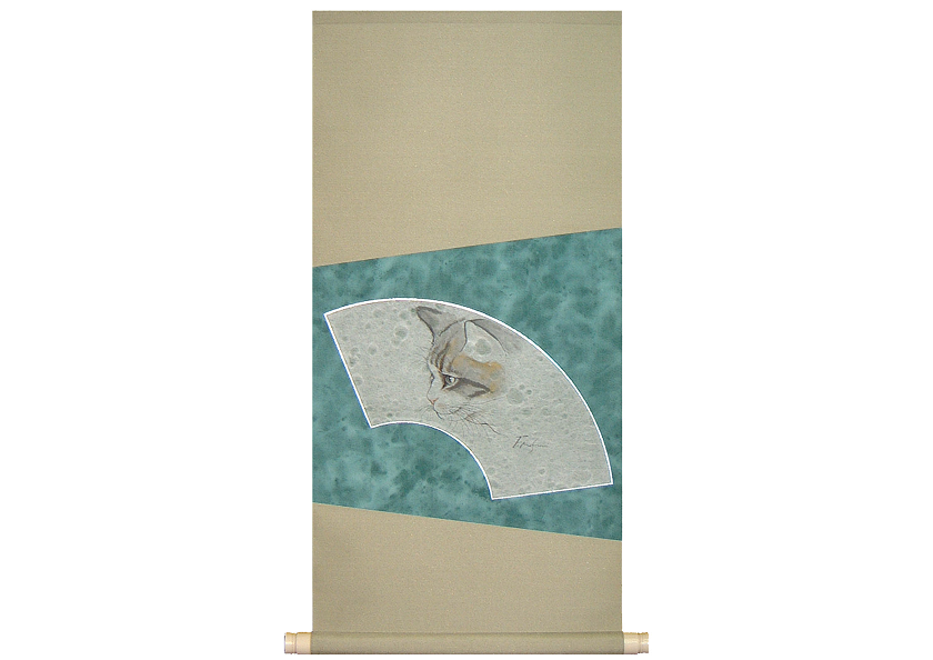 扇面刳り貫き二段表具の画像