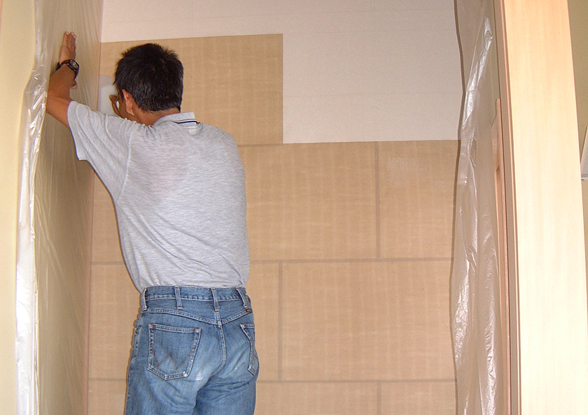 名塩間似合紙の壁貼りの画像