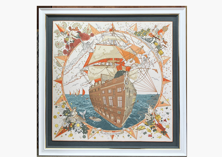 洋額にストールの画像